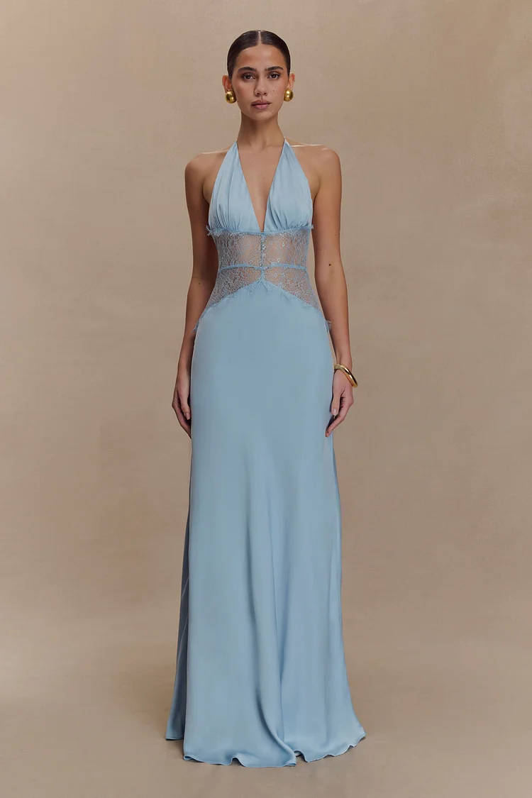 Dinah Lace And Satin Maxi Dress 