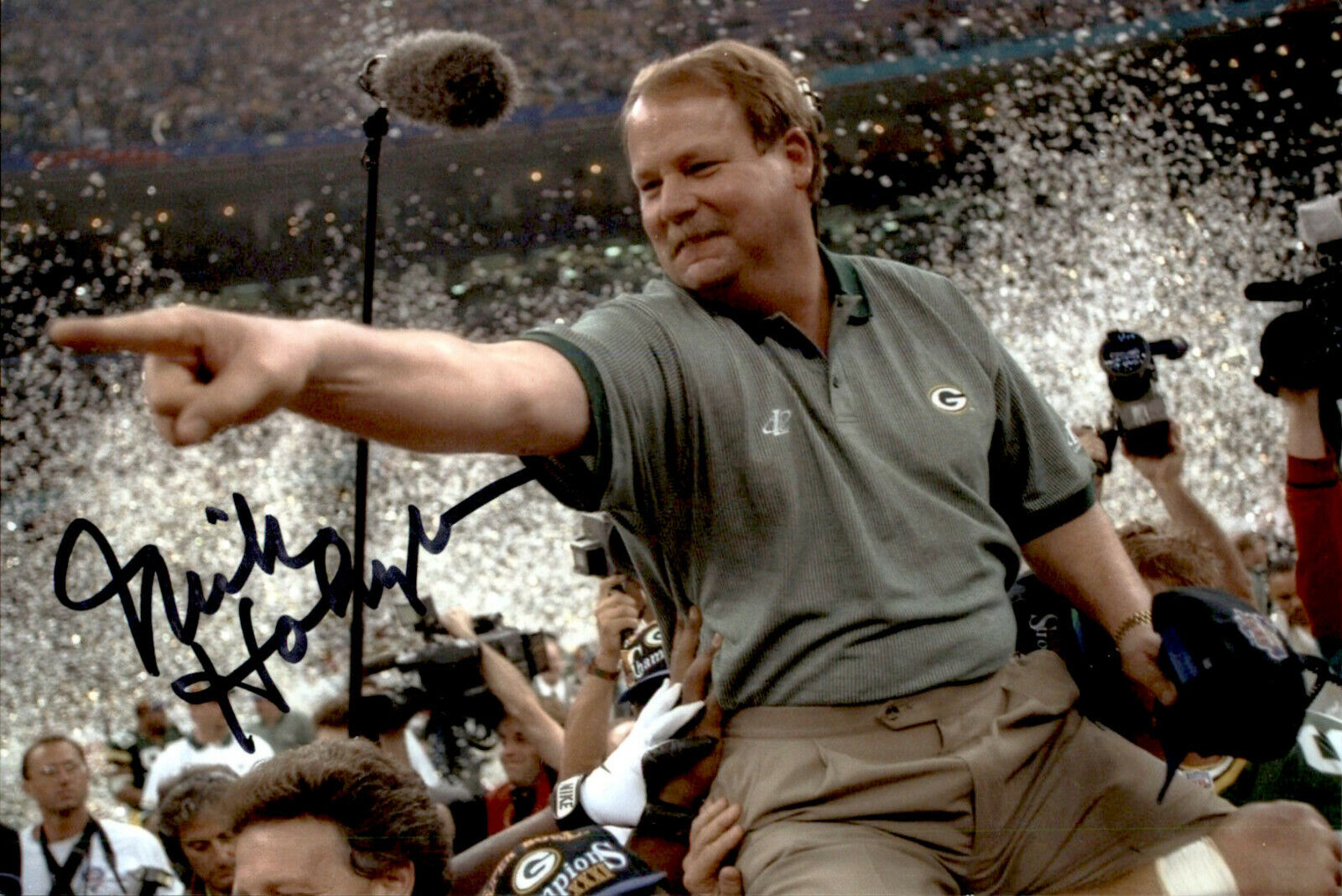 Mike Holmgren SIGNED autographed 4x6 Photo Poster painting GREEN BAY PACKERS NFL COACH #4