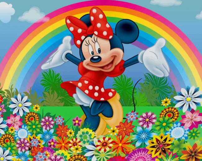 

Minnie In Garden – Paint By Numbers - 40*50CM, 501 Original