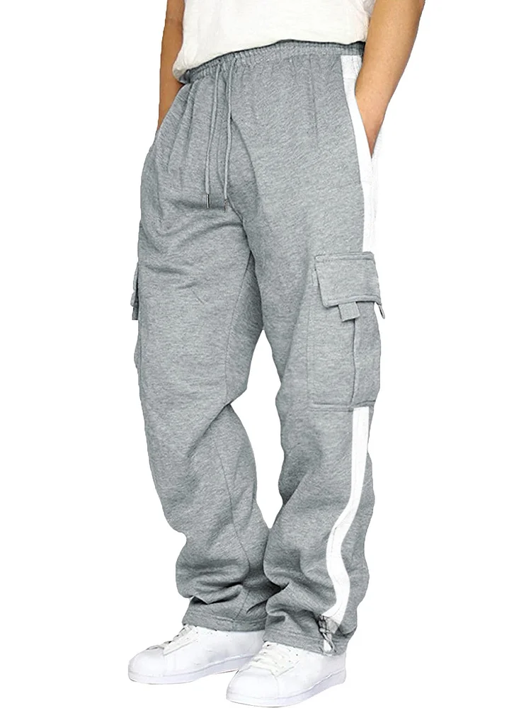 Men's Casual Everyday Contrast Pocket Trousers