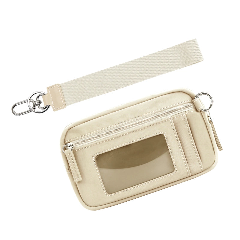 In Stock Hot Lulu Same Transparent PVC Card Bag Wrist Bag Portable Bank Card Change Purse