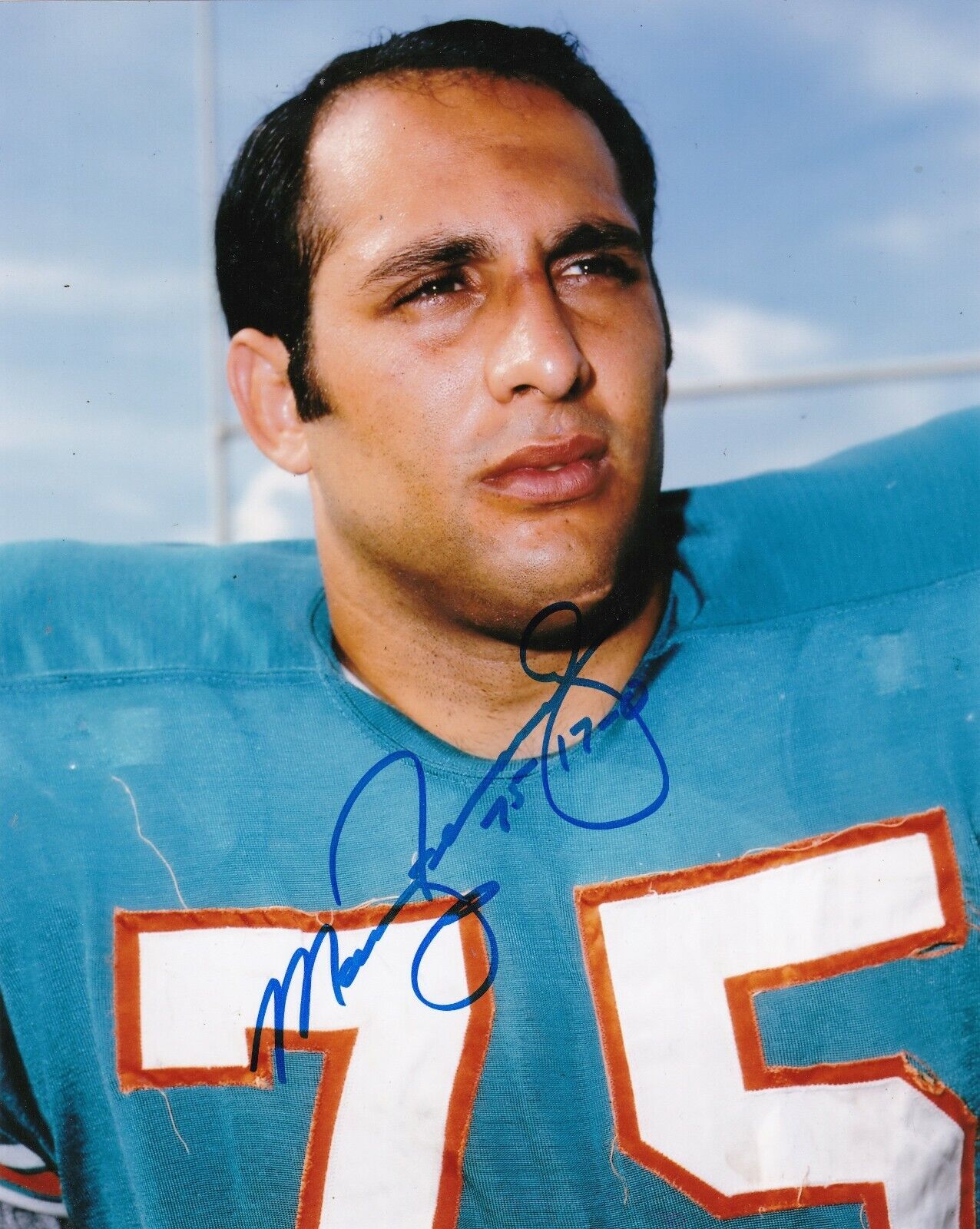 MANNY FERNANDEZ MIAMI DOLPHINS 17-0 ACTION SIGNED 8x10