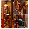 Difficulty: ⭐⭐⭐ New Year Celebration, DIY 3D Wooden Book Nook Puzzle DIY Dollhouse Book Nook Model Building Kit with Light Creative Puzzle Birthdays for Teens/Adults
