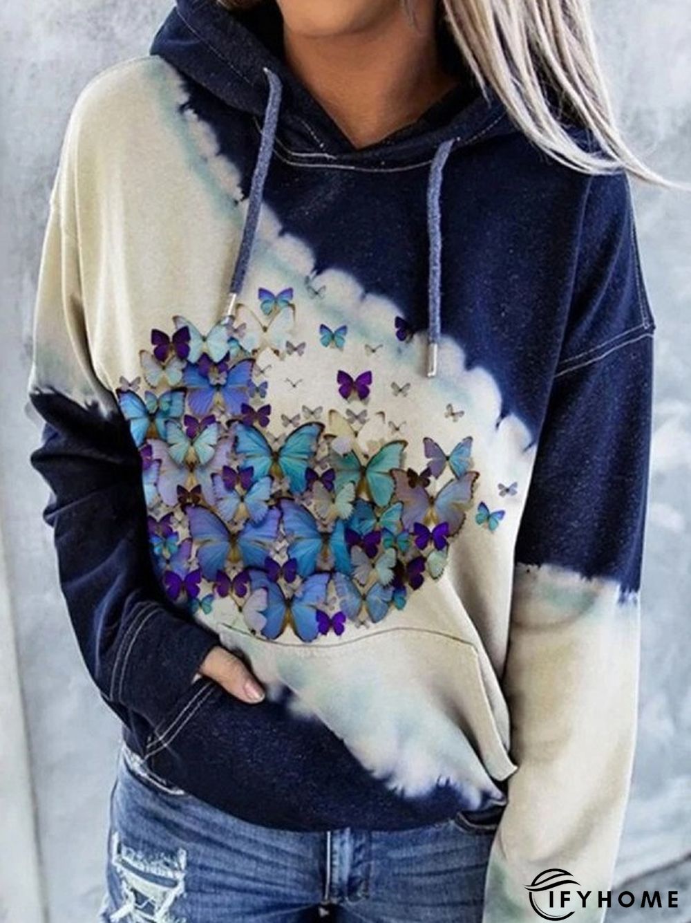 Striped Vintage Cotton-Blend Sweatshirt | IFYHOME