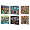 6pcs Diamond Painting Elephant Greeting Card Kits with Envelopes for Family Friend Gifts