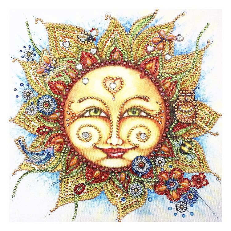 Peinture de diamant - strass en cristal - visage de soleil