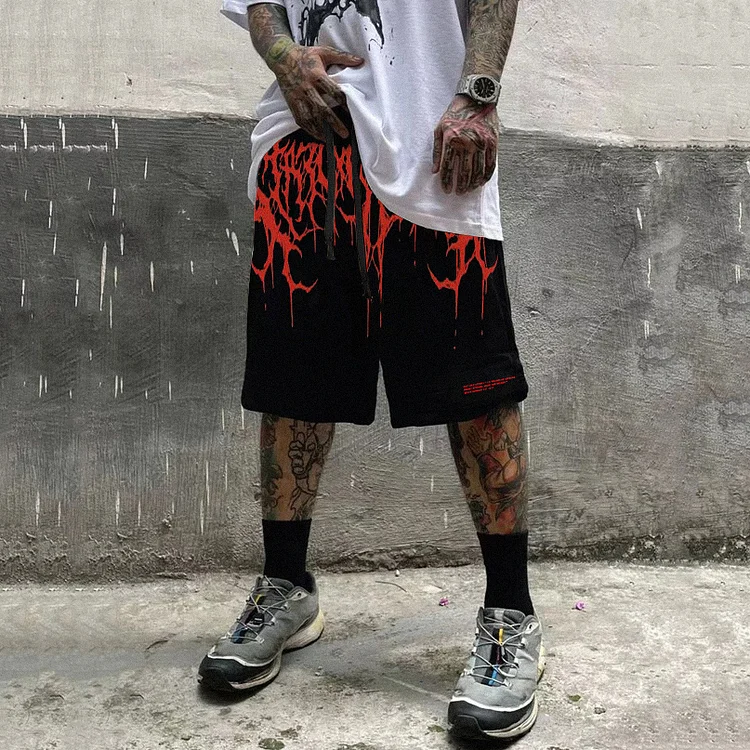 Blood Red Coil Devil Casual Shorts