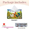 (24cm)Diamond Art Tissue Box DIY PU Napkin Cover for Home Decoration(farm chicken)