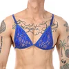 Men's Bikini Lace Bra Thongs