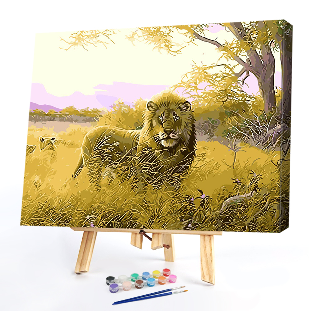 

40*50CM Paint By Numbers-Big Lion, 501 Original