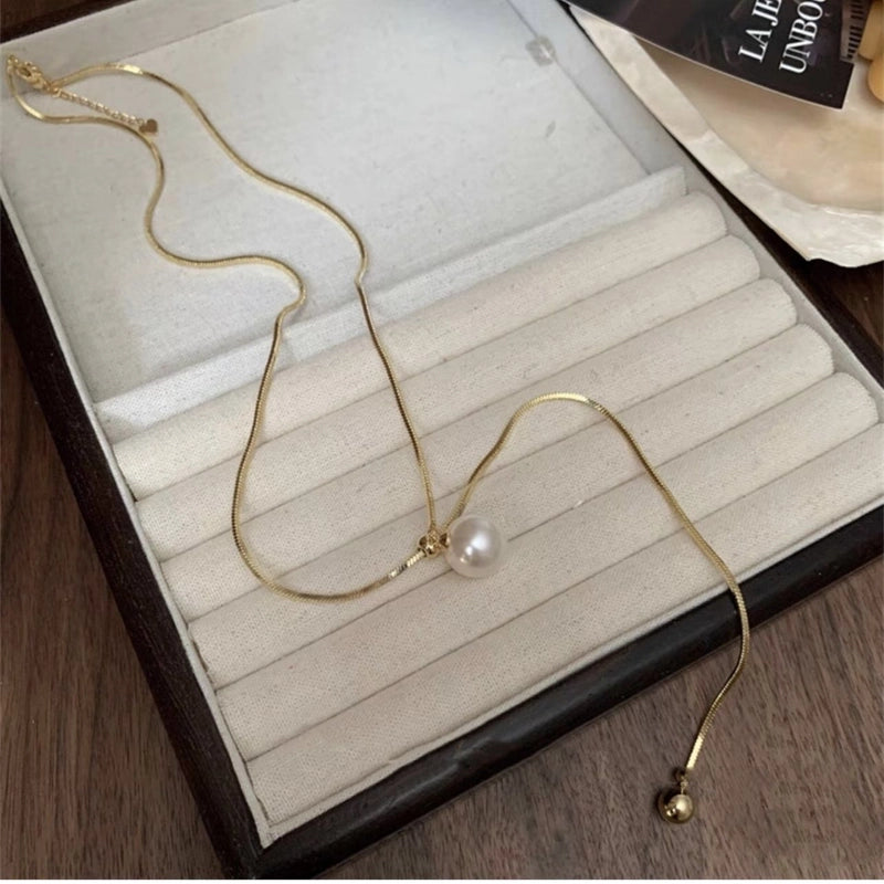 Minimalist Round Copper Plating Gold Plated Pendant Necklace