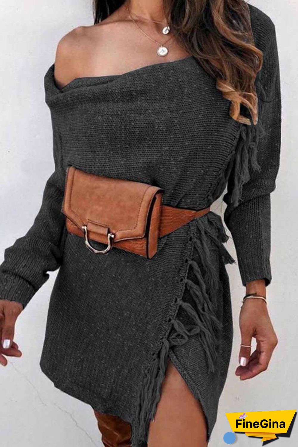 Knitted Tassel Coat ( 2 Colors )