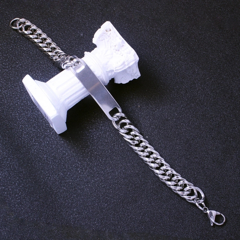 Hip-Hop Solid Color 304 Stainless Steel Plating Unisex Bracelets