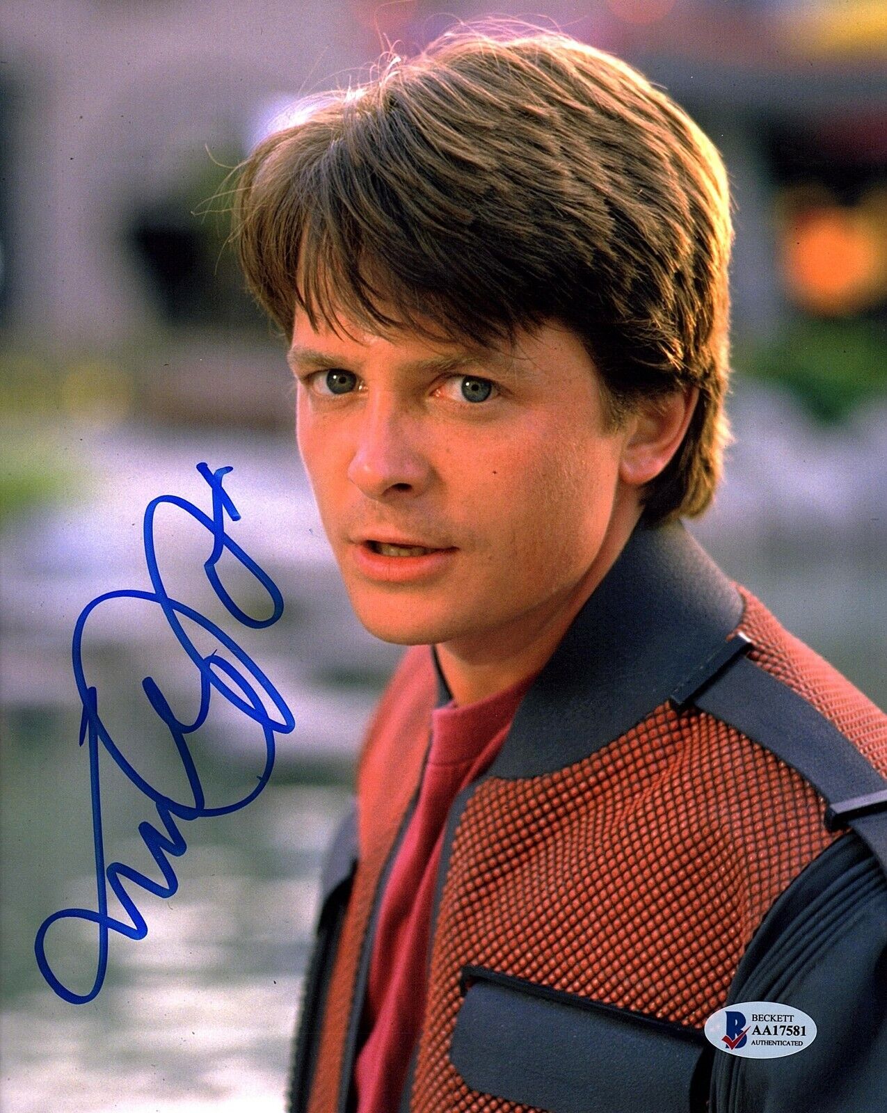 MICHAEL J FOX Signed Auto BACK TO THE FUTURE