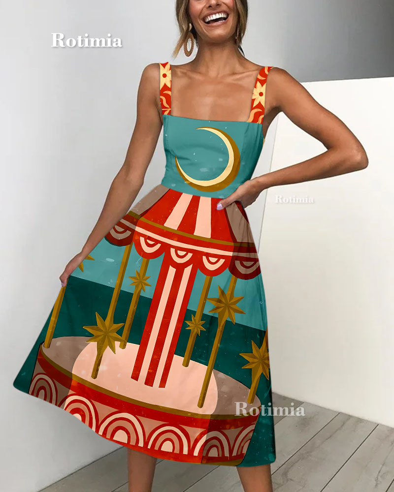 Circus Show Print Dress