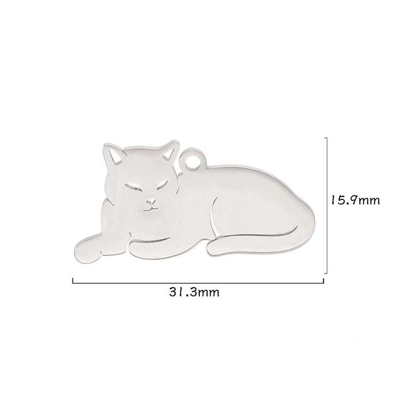 1 Piece 304 Stainless Steel Animal Pendant Jewelry Accessories