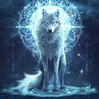 Spirit Wolf Totem - Diamond Painting
