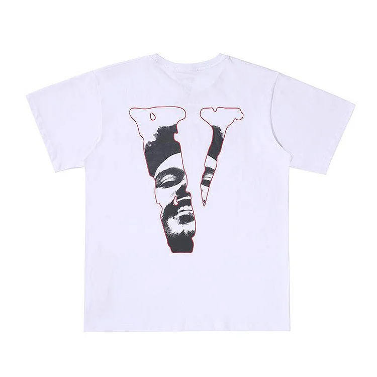 Vlone Summer Clothing Short Sleeve Tshirt plus Size Retro Sports Men's Half Sleeve Tee
