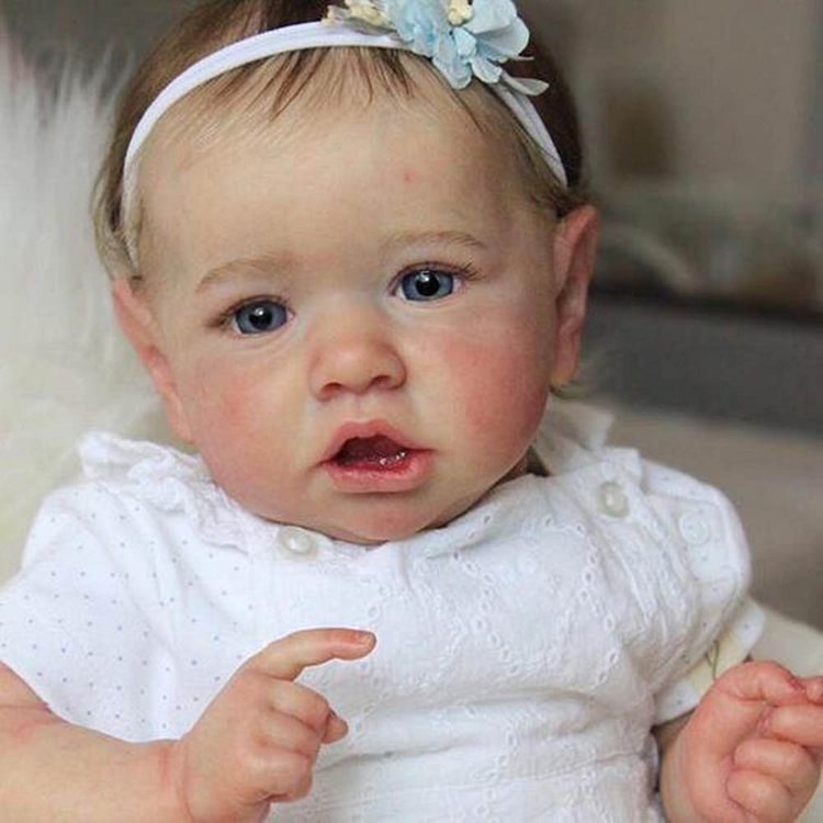  20" Lifelike Reborn Baby Toddlers Girl Ellis Awake Open Mouth Toddler Reborn Baby Doll, Best Gift for Children - Reborndollsshop.com®-Reborndollsshop®