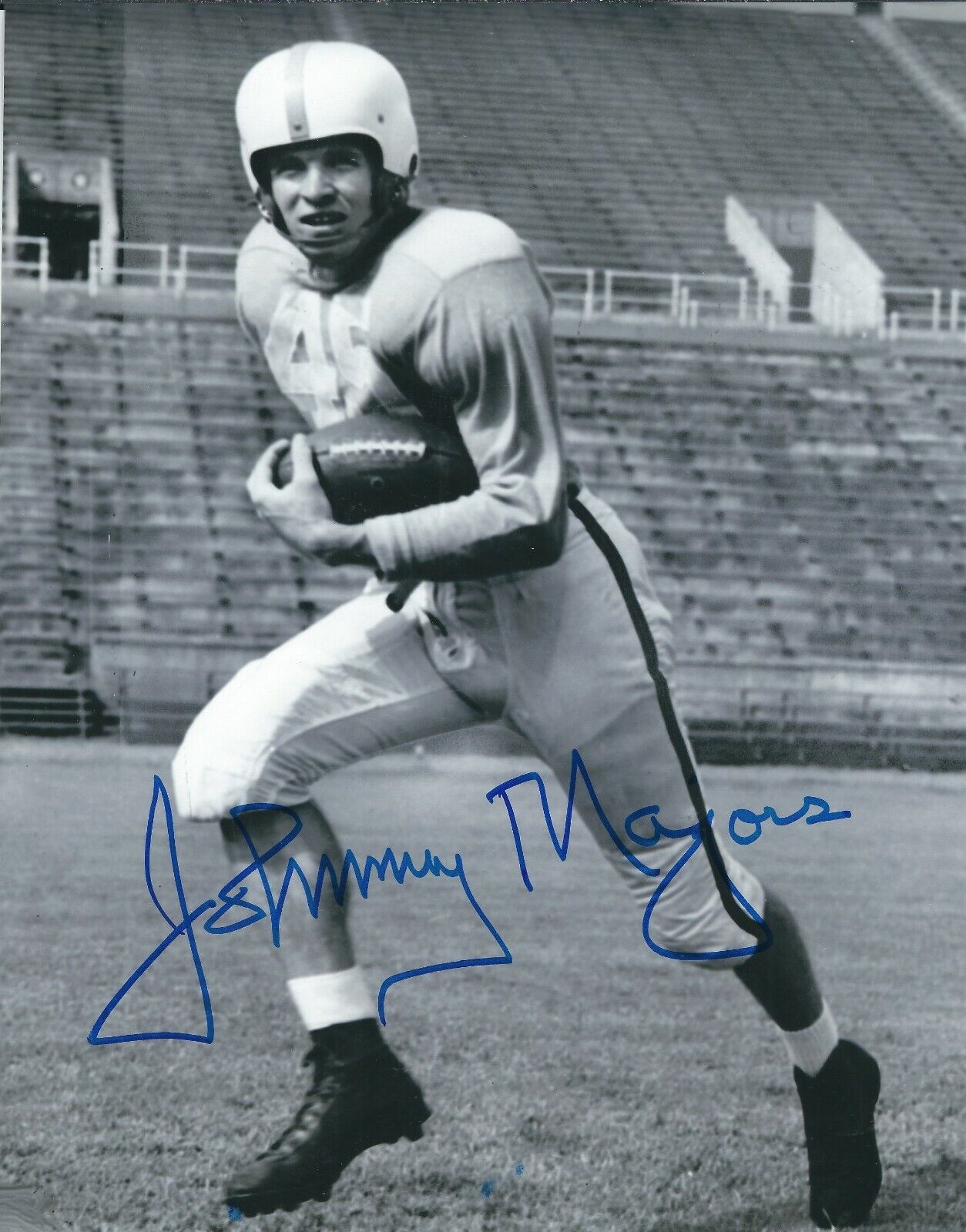 Autographed JOHNNY MAJORS Tennessee Volunteers 8x10 Photo Poster painting - w/Show Ticket