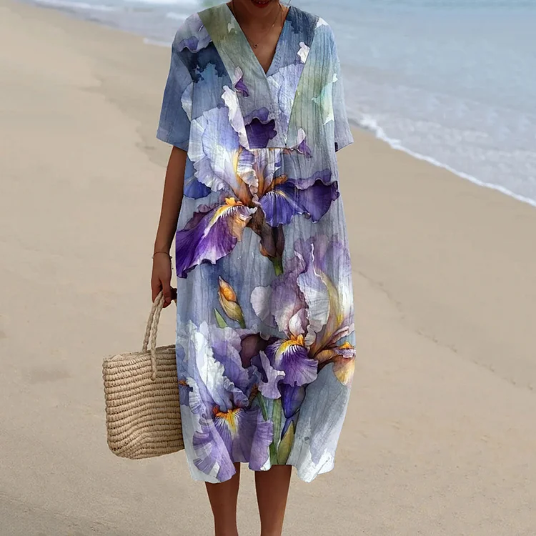 Simpfit Damen Freizeitkleid mit Blumen-Print