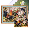 Vintage Poster - Farm Chickens-11CT Stamped Cross Stitch 40*60cm/15.75*23.62in tapestrymarket