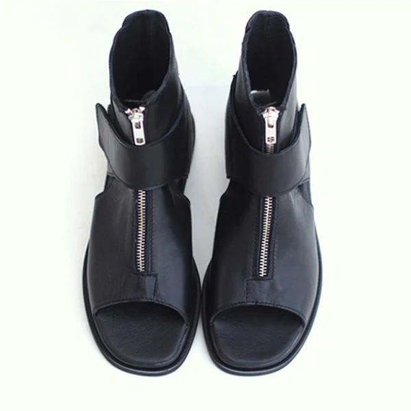 Women Genuine Leather Summer Boots