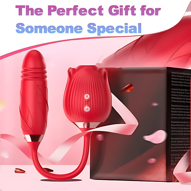Double Rose Pleasure Set - Ros&eacute;Trio Thrusting Massager