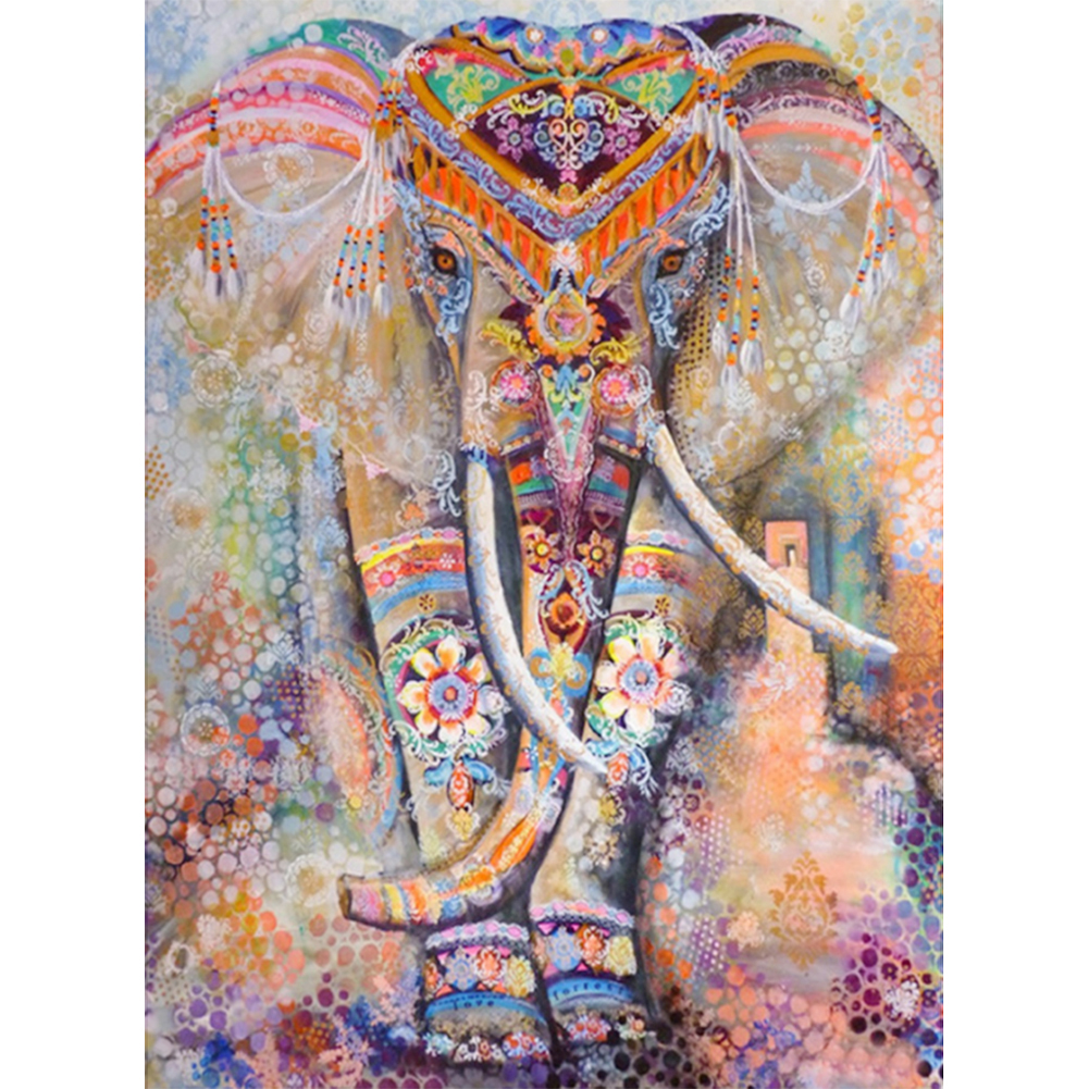 

40*50CM - Ethnic Elephant - Square Drill Diamond Painting, 501 Original