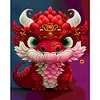 Dragon-11CT Stamped Cross Stitch Silk Thread 52*65cm/20.47*25.59in(Big Size)