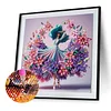 Diamond Painting-DIY Crystal Rhinestone Dancing Girl in Floral Skirt(Box Packaging)