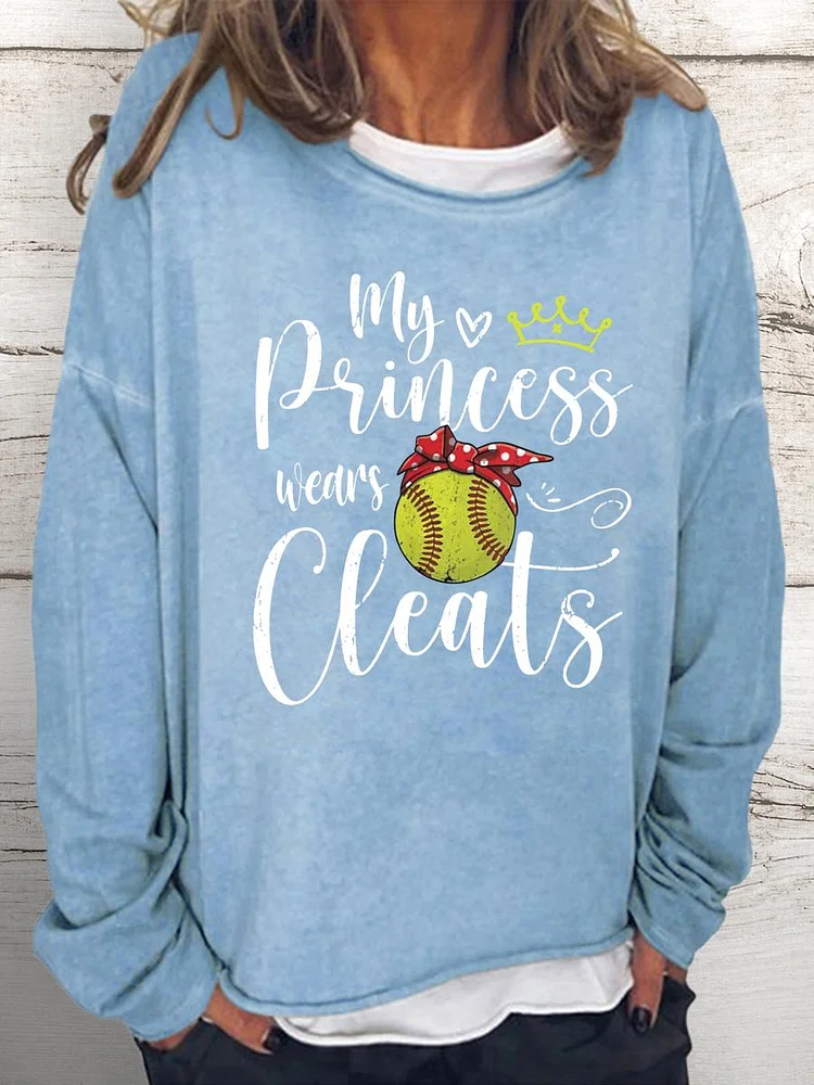 softball Women Loose Sweatshirt-Annaletters