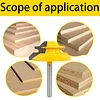 2pcs Tongue and Groove Router Bits Set 1/2''shank V Notch Flooring Woodworking