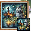 Owl Castle-11CT Stamped Cross Stitch 40*40cm tapestrymarket