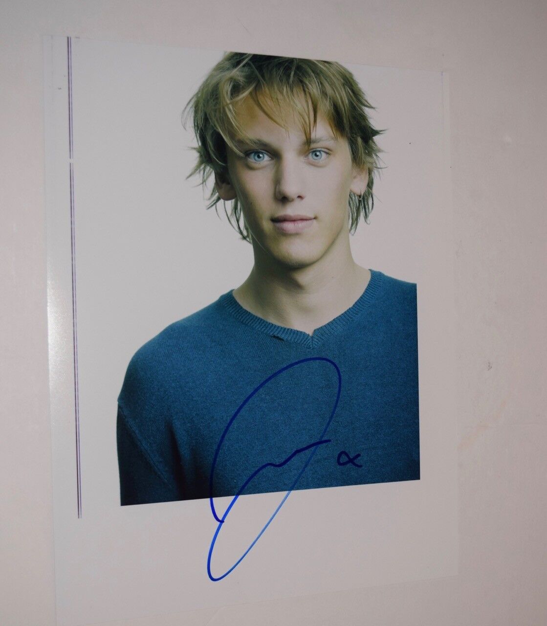 Jamie Campbell Bower Signed Autograph 11X14 Photo Poster painting Mortal Instruments Actor COA