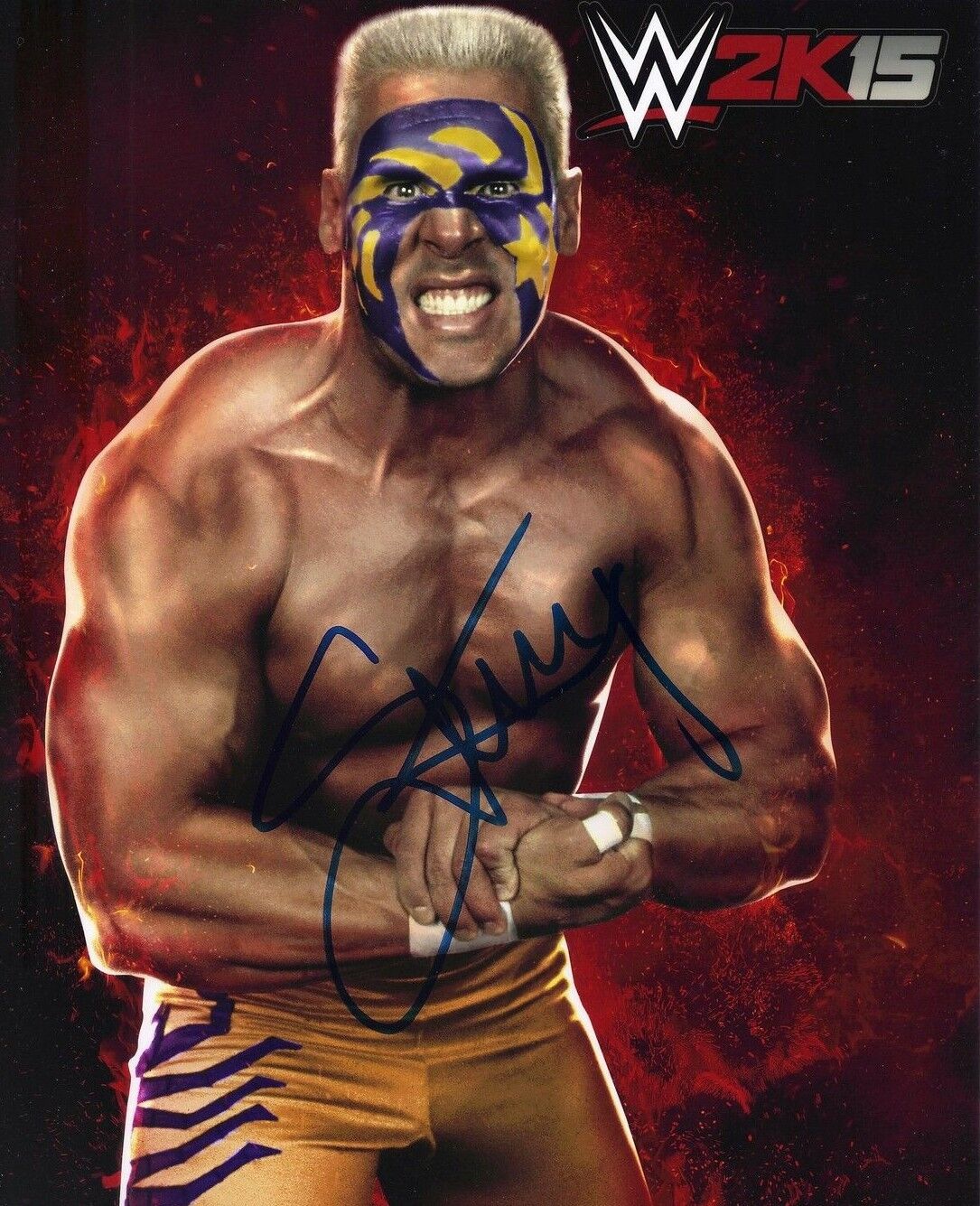 STING SIGNED 10X8 Photo Poster painting AUTOGRAPH WWE 2K15 AFTAL COA (7105)