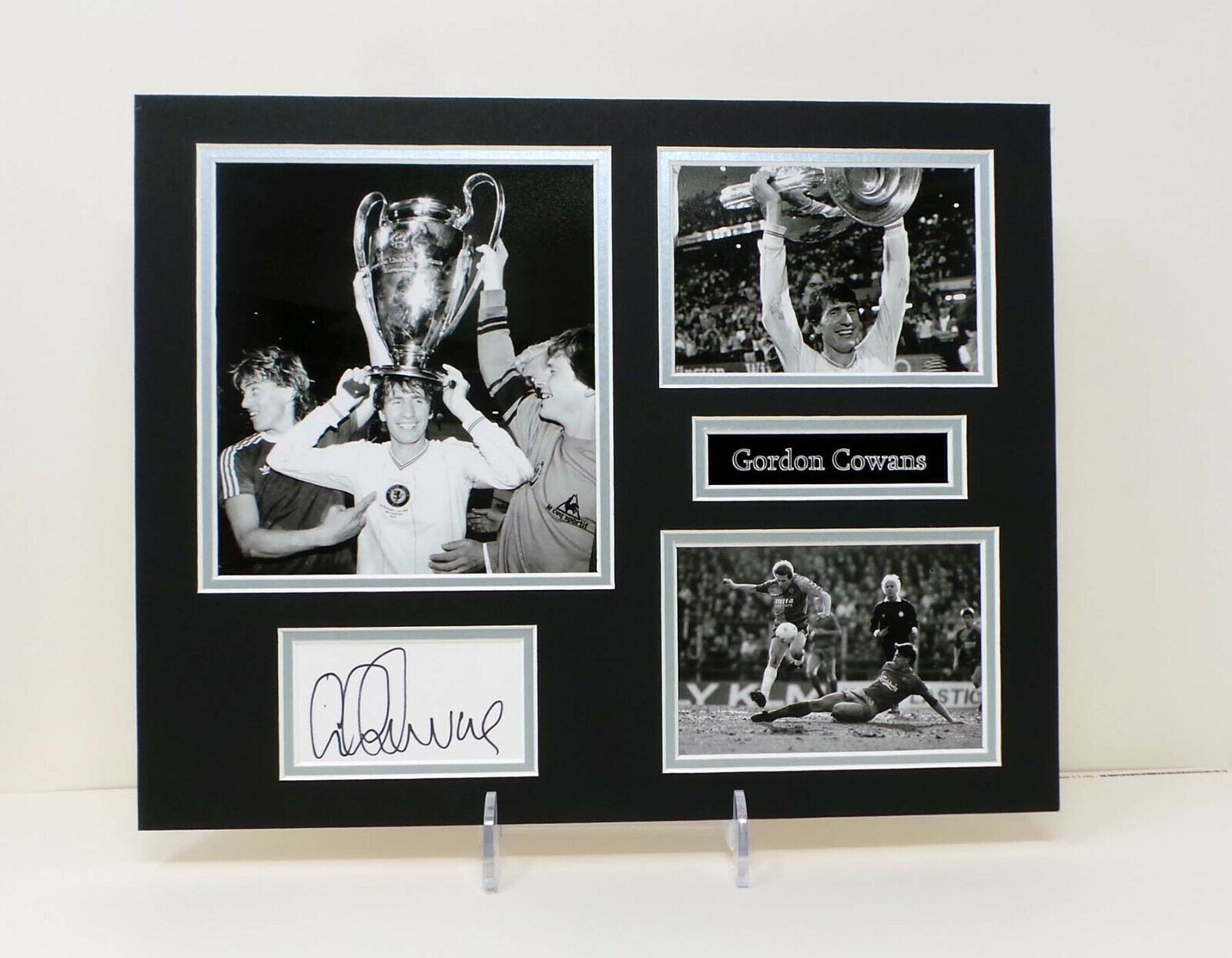 Gordon COWANS Signed Mounted Photo Poster painting Display AFTAL RD COA Aston Villa LEGEND