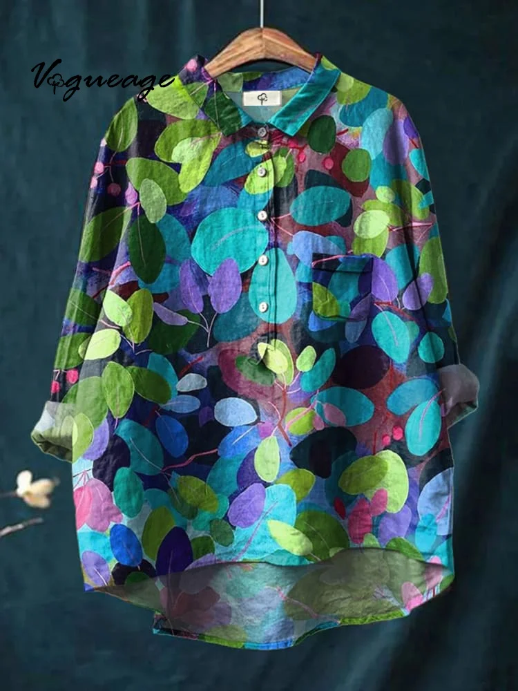 Women's Leaf Print Shirt