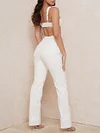 Solid Color Two-Piece Straight Leg Suits