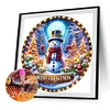 uk.everydayedeals Diamond Painting - Round AB Drills - Xmas Snowman(45*45cm)