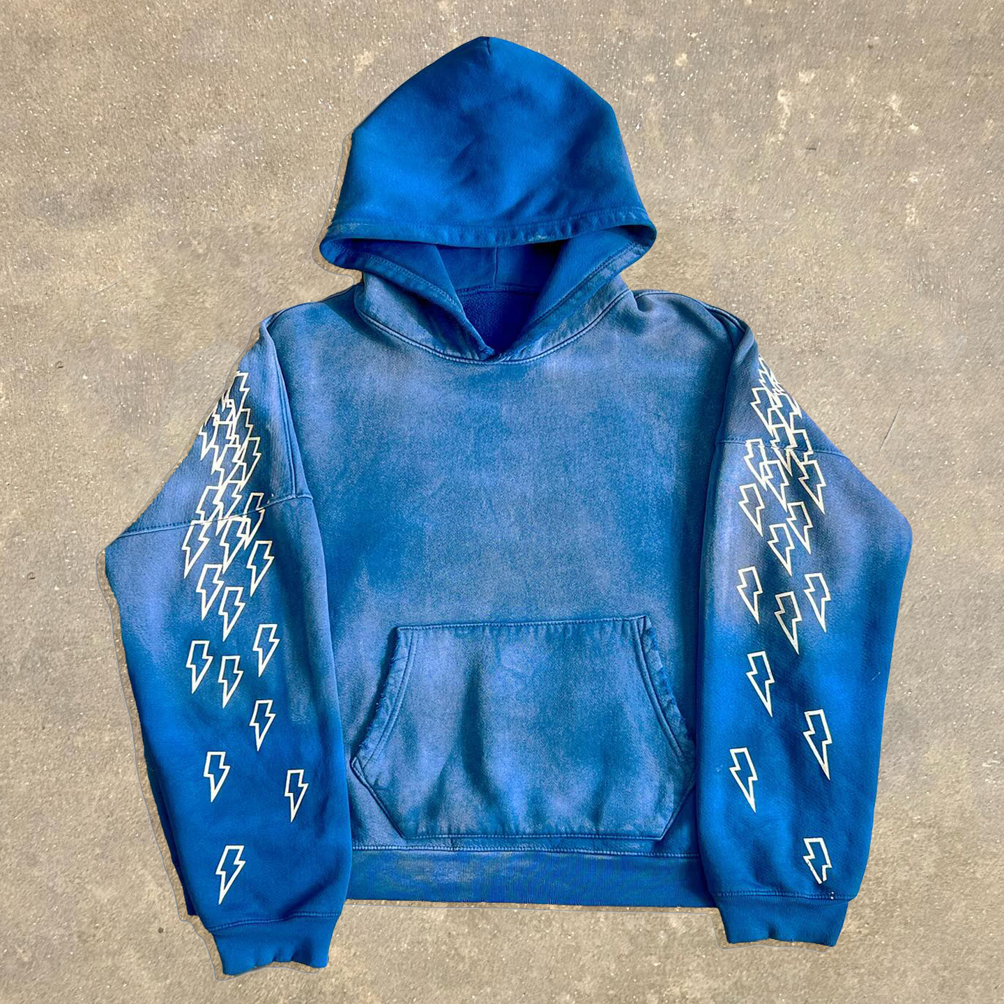 Lightning Print Long Sleeve Hoodies