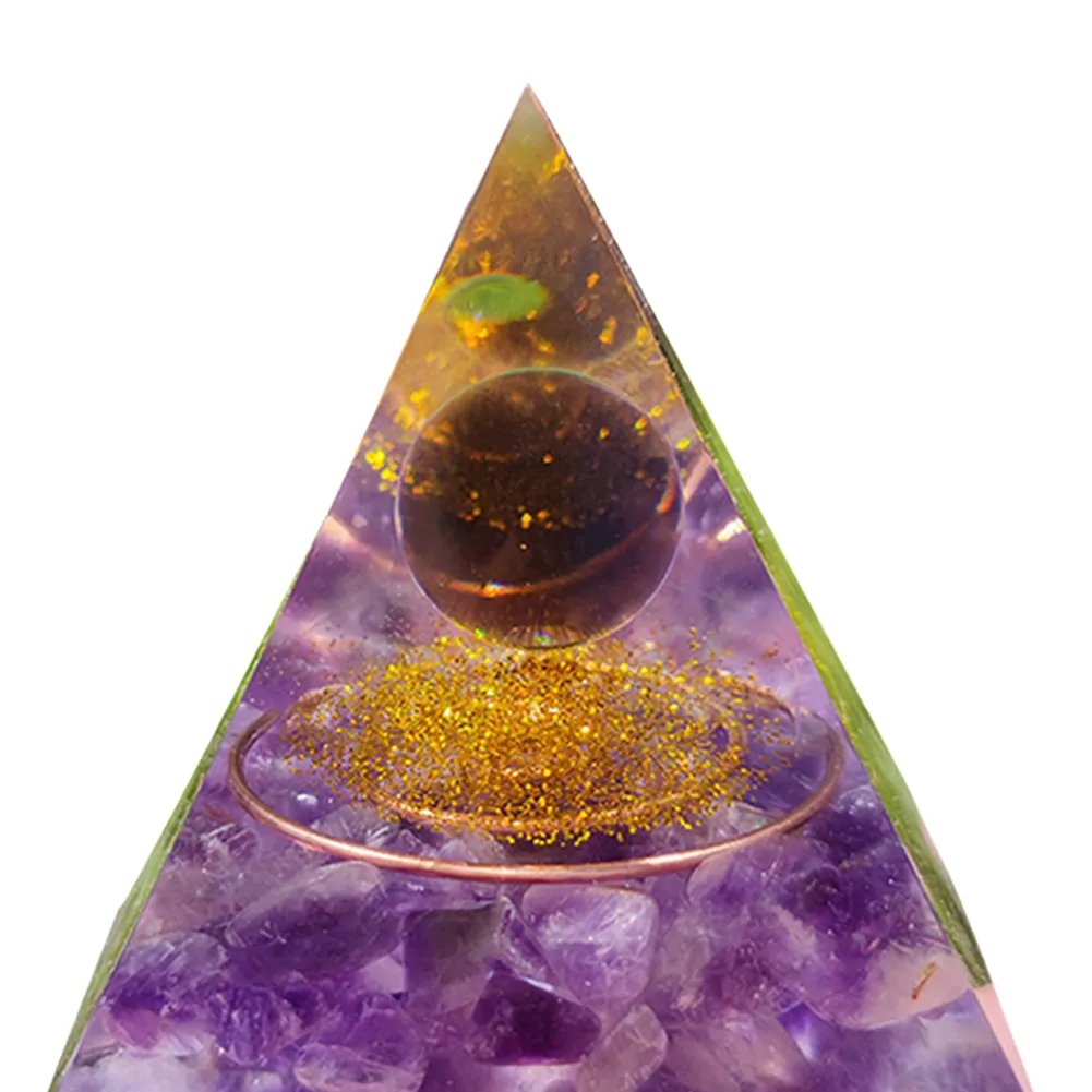 5cm Natural Stone Orgonite Pyramid Healing Crystals Orgone Energy Generator