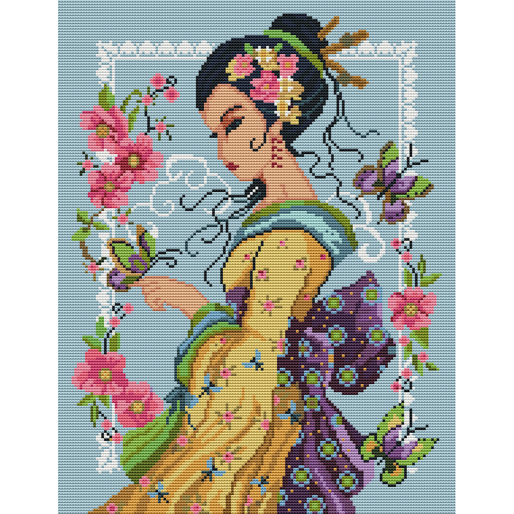 

Elf Girl - 11CT Stamped Cross Stitch - 40*50CM, 501 Original