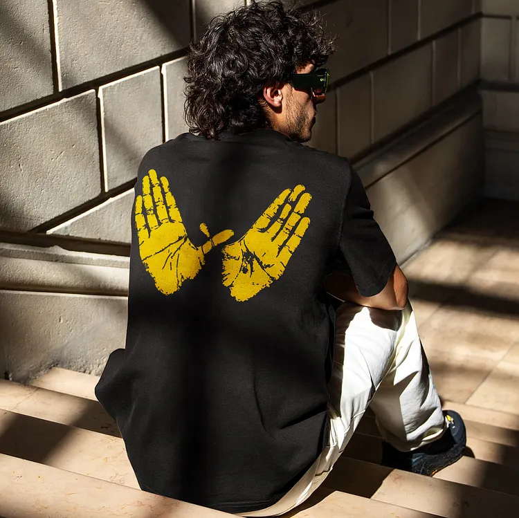 Pigeon Of Peace Sign Printed T-shirt