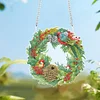 Diamond Painting Bird Flower Wreath Pendant