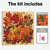 Framed Maple Pumpkin - DIY Button Art Painting Kit for Creativity DIY Pearl Dot Crafts for Gift Home Wall Decor 30*30CM