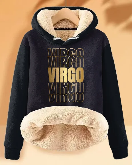 Stacked Virgo Zodiac Long-sleeved Hoodie