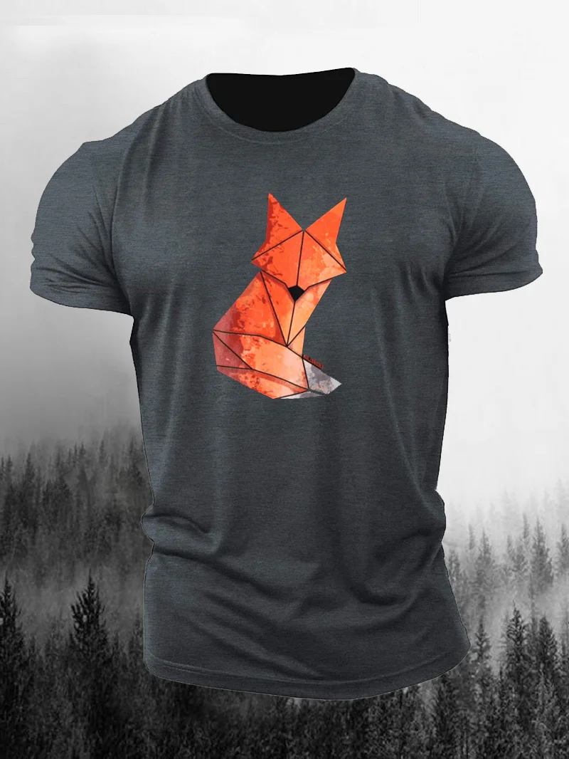 Relaxed Geometric Fox T-Shirt