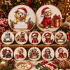 12pcs Christmas Puppy-11CT Stamped Cross Stitch Set 12.5*12.5cm/4.92*4.92in tapestrymarket