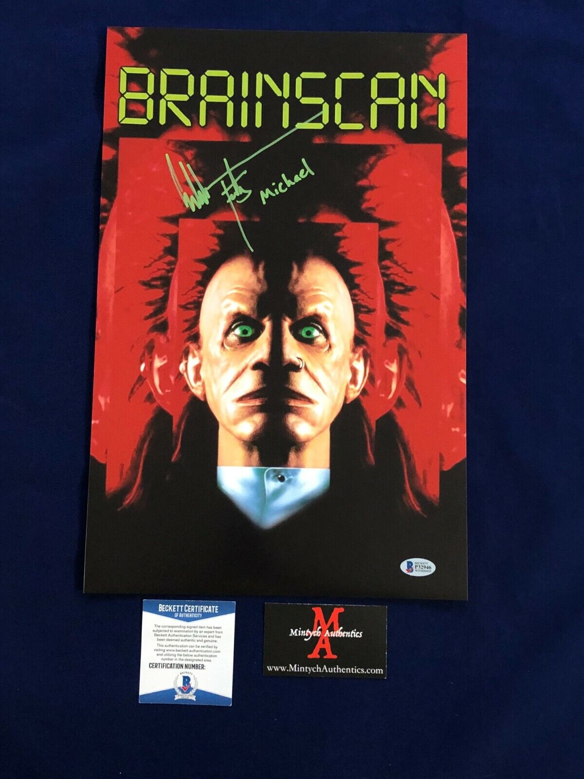 EDWARD FURLONG AUTOGRAPHED SIGNED 11x17 Photo Poster painting! BRAINSCAN! HORROR! BECKETT